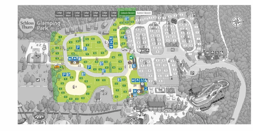 Lageplan mit Hervorhebung des exklusiv Bereichs